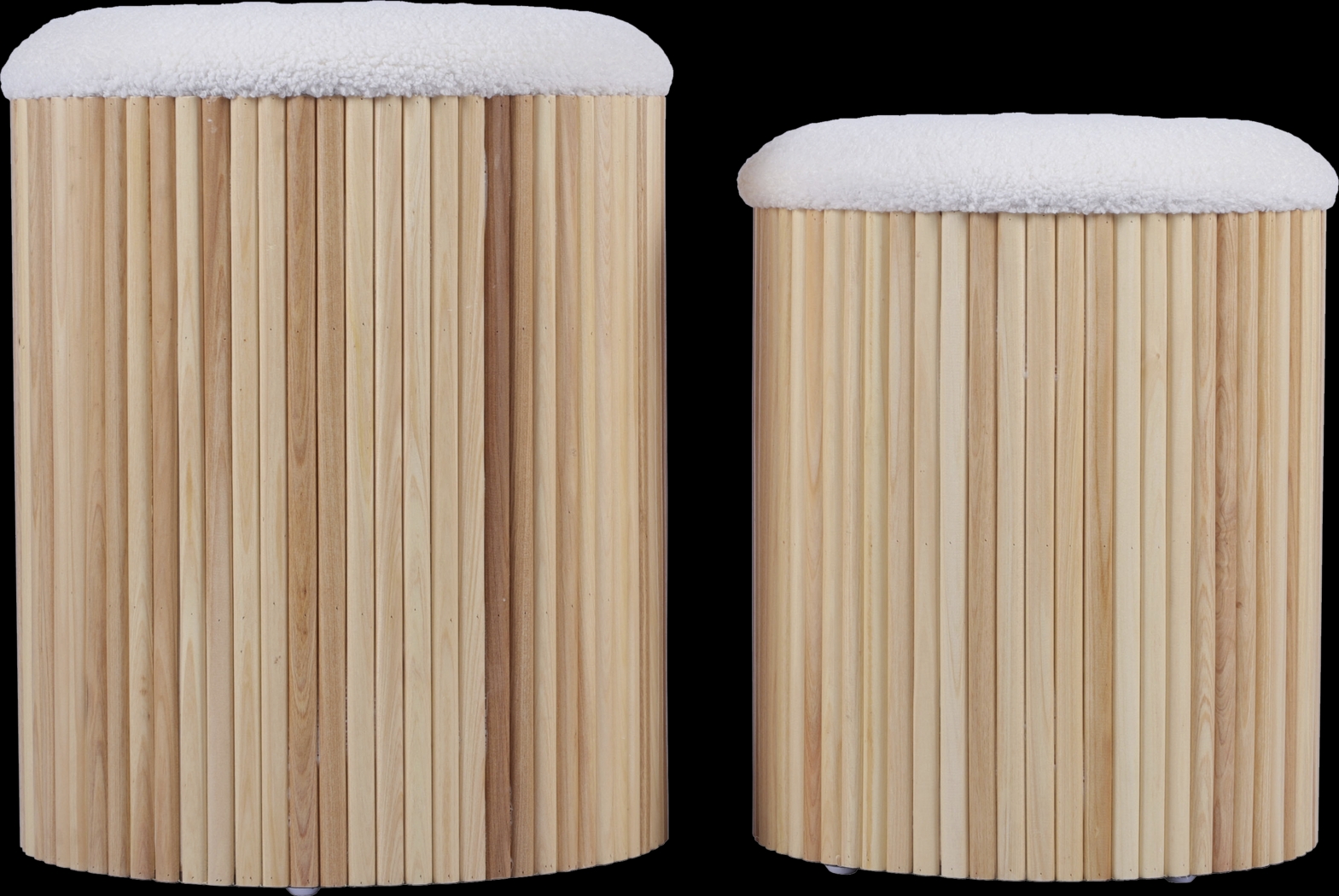 Wyckoff II White Nesting Storage Ottoman, Set of 2 - Thumbnail - Image 1