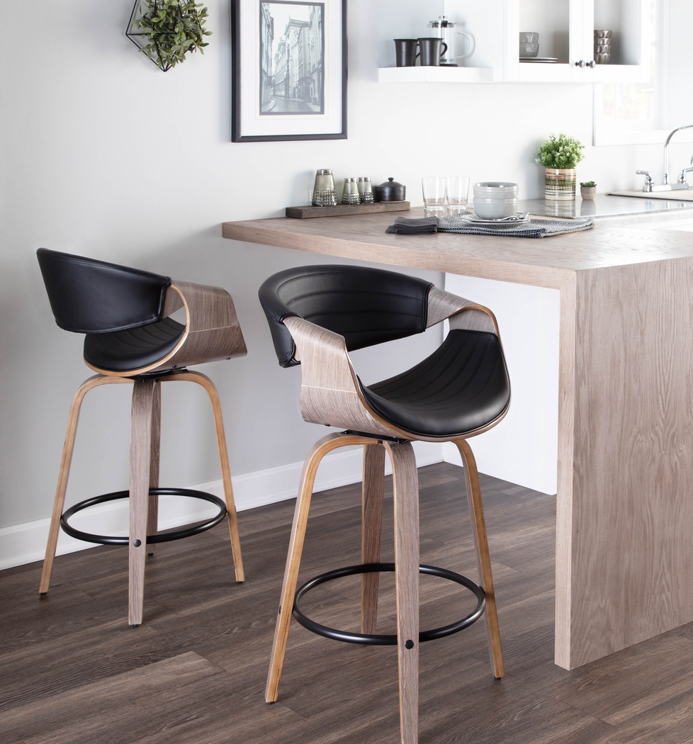 Wyleston I Black Counter Height Stool, Set of 2 - Thumbnail - Image 4