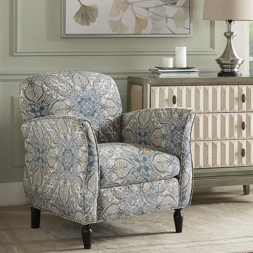 Wylie Blue Accent Chair - Thumbnail - Image 2