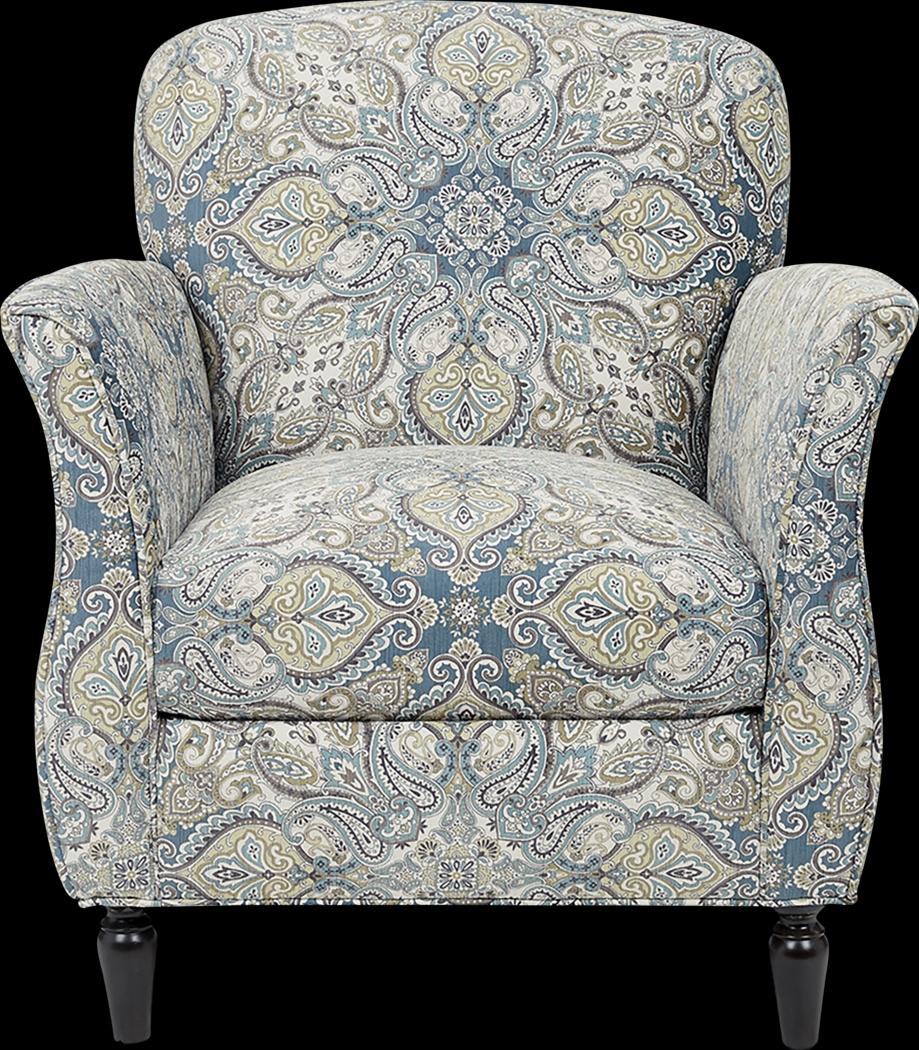Wylie Blue Accent Chair - Thumbnail - Image 3