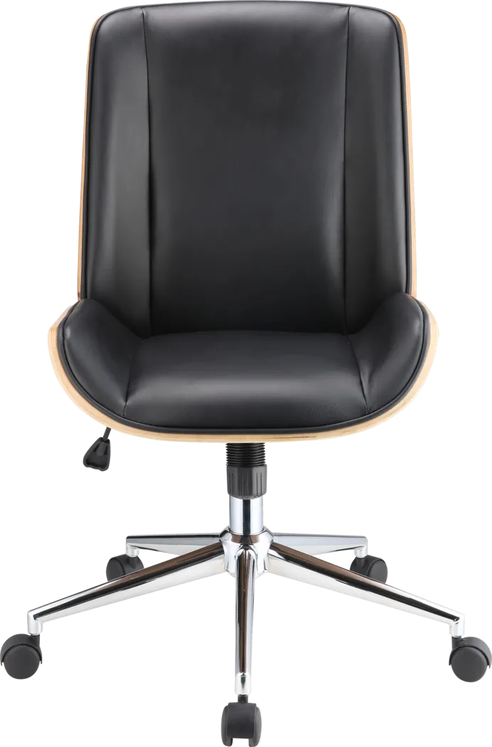 Wyllys Black Swivel Desk Chair - Thumbnail - Image 3