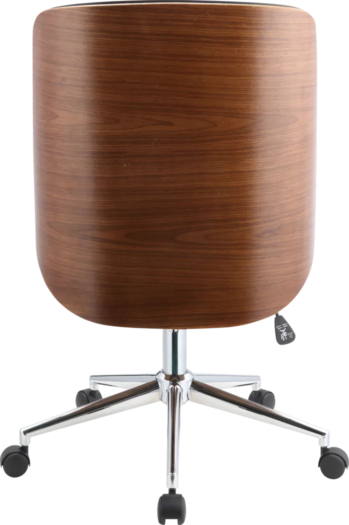 Wyllys Black Swivel Desk Chair - Thumbnail - Image 5