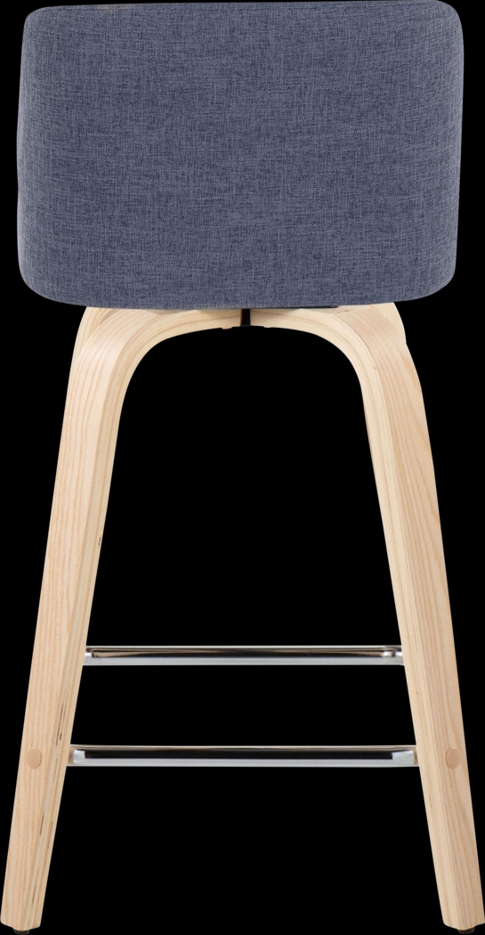 Wymering I Blue Swivel Counter Height Stool, Set of 2 - Thumbnail - Image 6