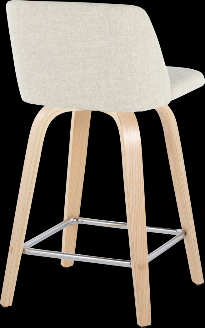 Wymering I Cream Swivel Counter Height Stool, Set of 2 - Thumbnail - Image 5