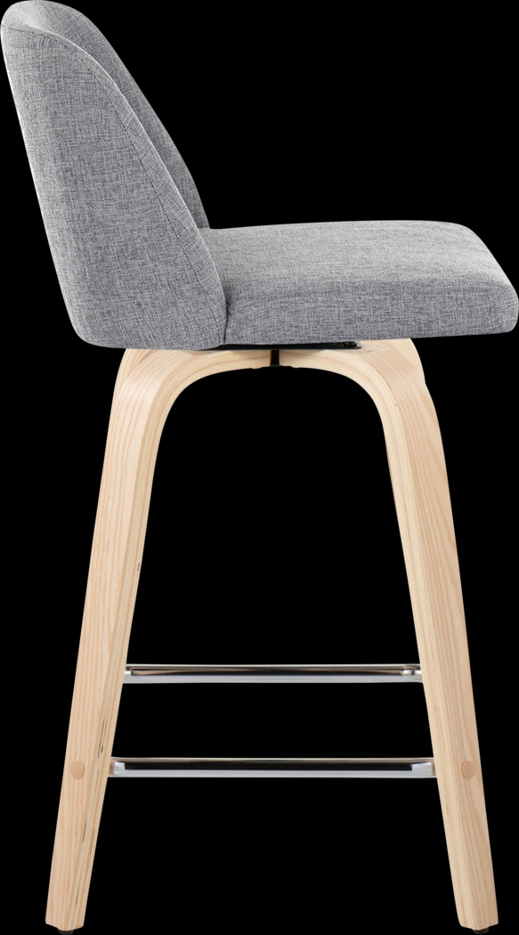 Wymering I Gray Swivel Counter Height Stool, Set of 2 - Thumbnail - Image 4