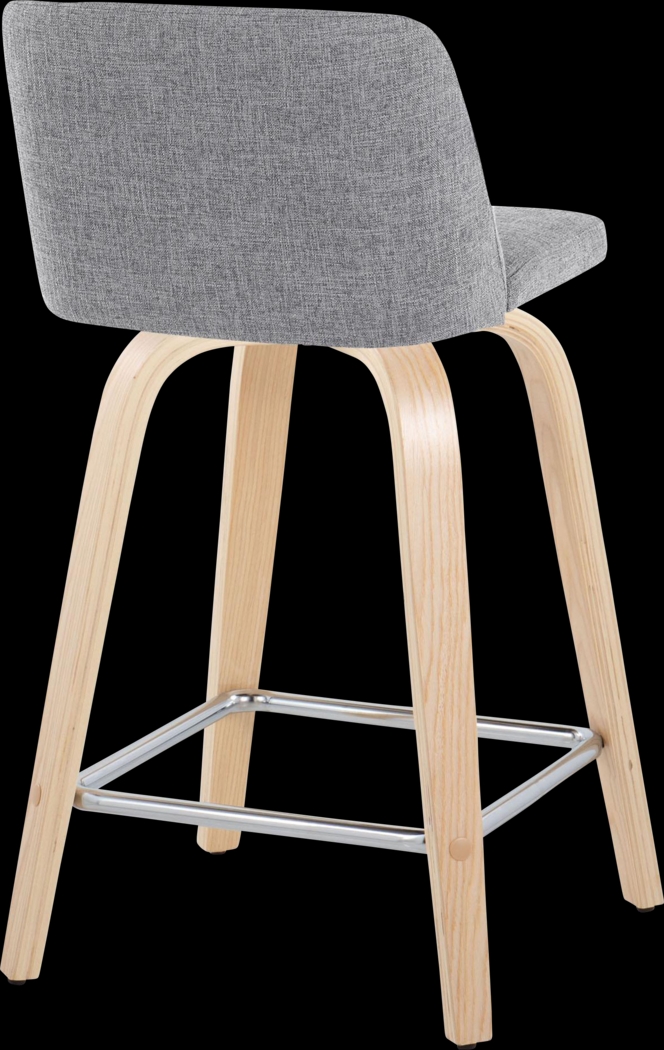 Wymering I Gray Swivel Counter Height Stool, Set of 2 - Thumbnail - Image 5