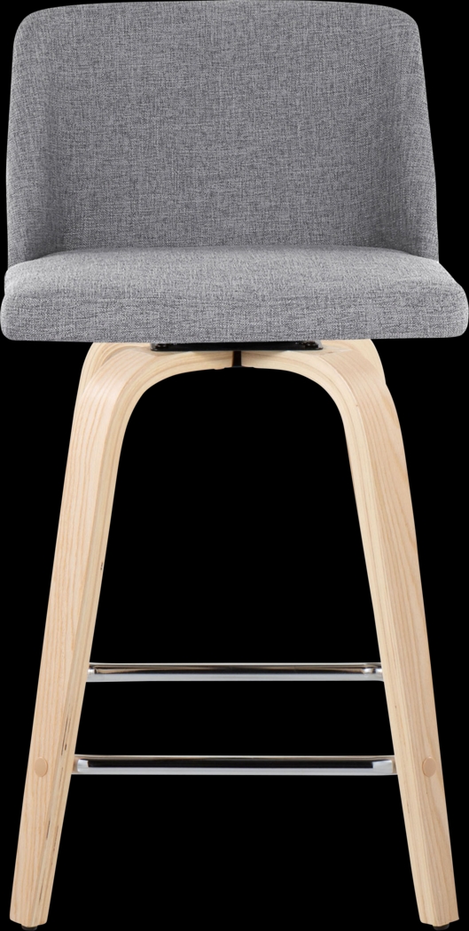 Wymering I Gray Swivel Counter Height Stool, Set of 2 - Thumbnail - Image 7