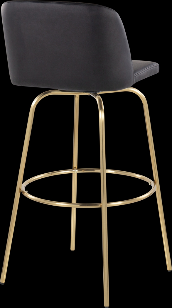 Wymering II Black Swivel Barstool, Set of 2 - Thumbnail - Image 5
