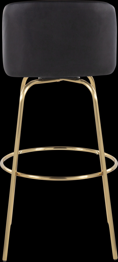 Wymering II Black Swivel Barstool, Set of 2 - Thumbnail - Image 6