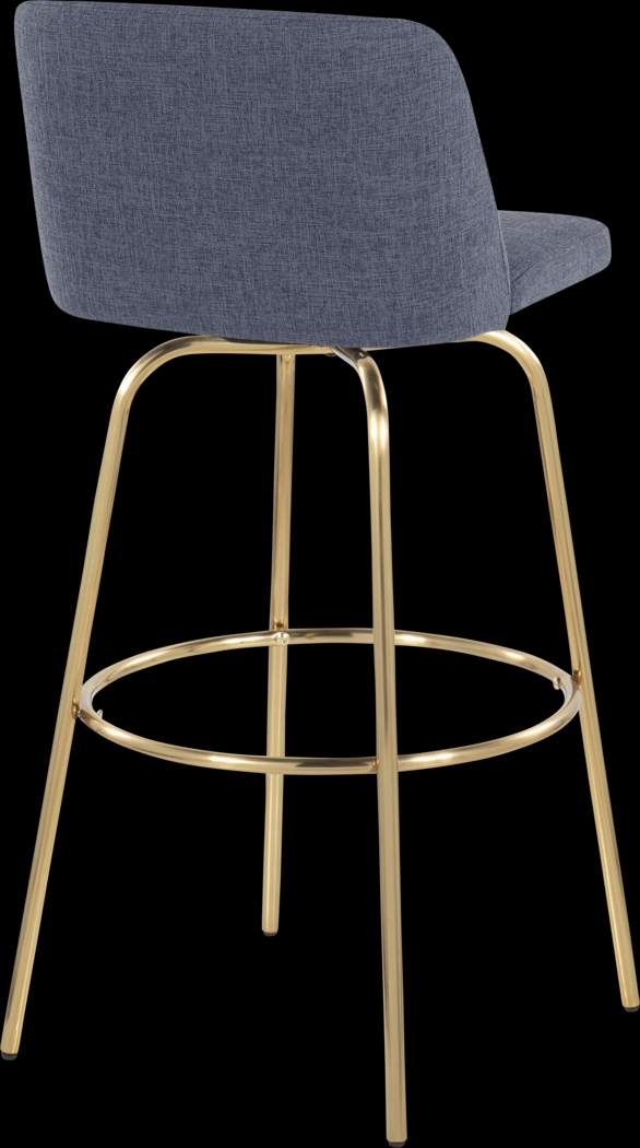 Wymering II Blue Swivel Barstool, Set of 2 - Thumbnail - Image 5