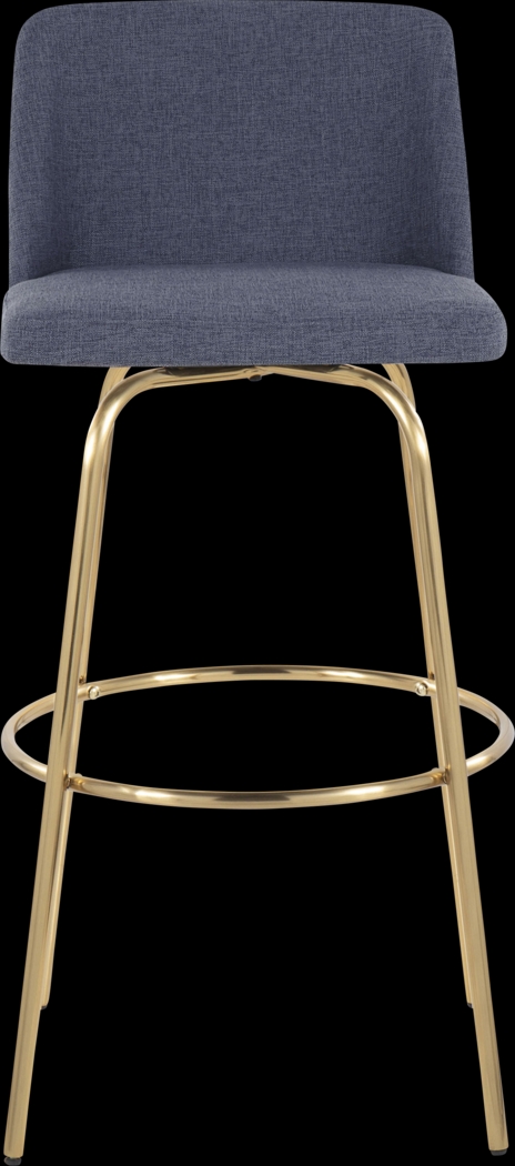 Wymering II Blue Swivel Barstool, Set of 2 - Thumbnail - Image 7