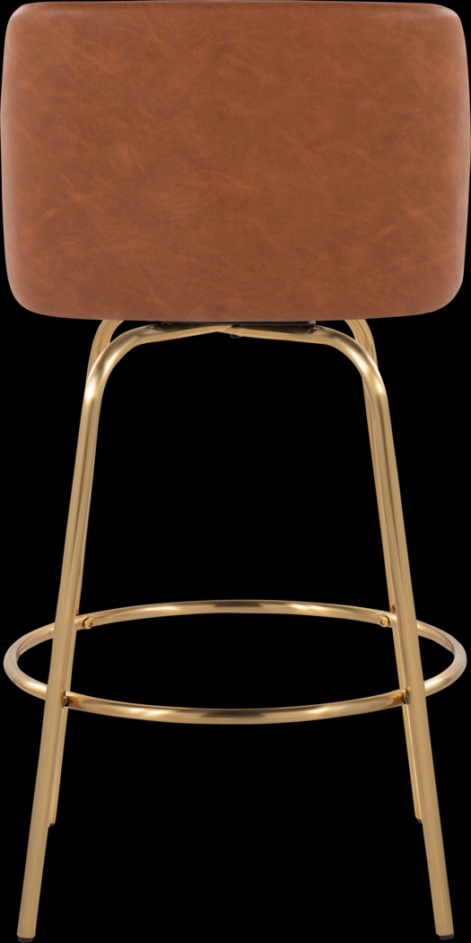 Wymering II Camel Swivel Barstool, Set of 2 - Thumbnail - Image 6