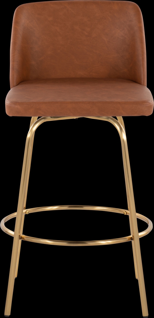 Wymering II Camel Swivel Barstool, Set of 2 - Thumbnail - Image 7