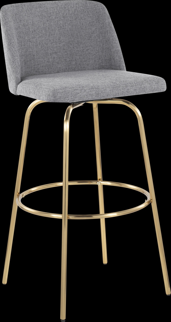 Wymering II Gray Swivel Barstool, Set of 2 - Thumbnail - Image 3