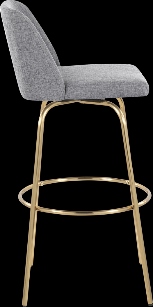 Wymering II Gray Swivel Barstool, Set of 2 - Thumbnail - Image 4