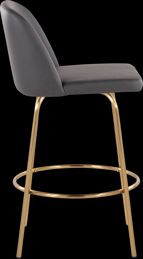 Wymering II Gray Swivel Counter Height Stool, Set of 2 - Thumbnail - Image 4