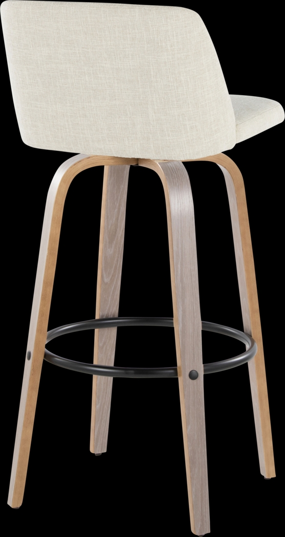 Wymering III Beige Swivel Barstool, Set of 2 - Thumbnail - Image 5