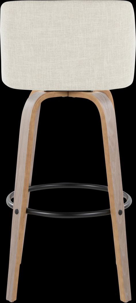 Wymering III Beige Swivel Barstool, Set of 2 - Thumbnail - Image 6