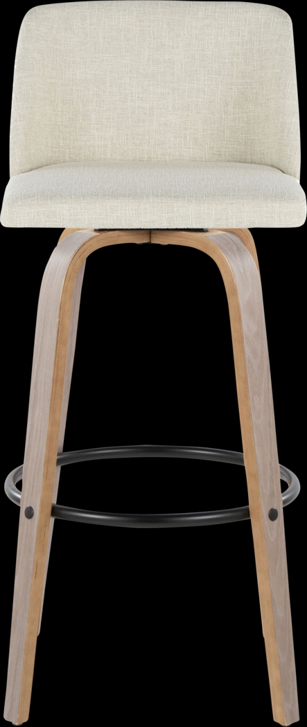 Wymering III Beige Swivel Barstool, Set of 2 - Thumbnail - Image 7