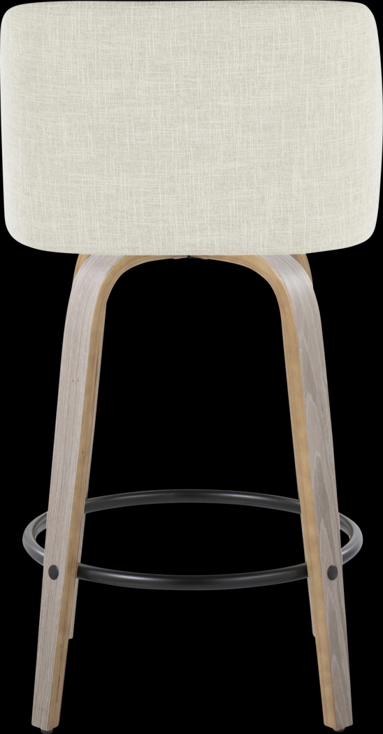 Wymering III Beige Swivel Counter Height Stool, Set of 2 - Thumbnail - Image 6