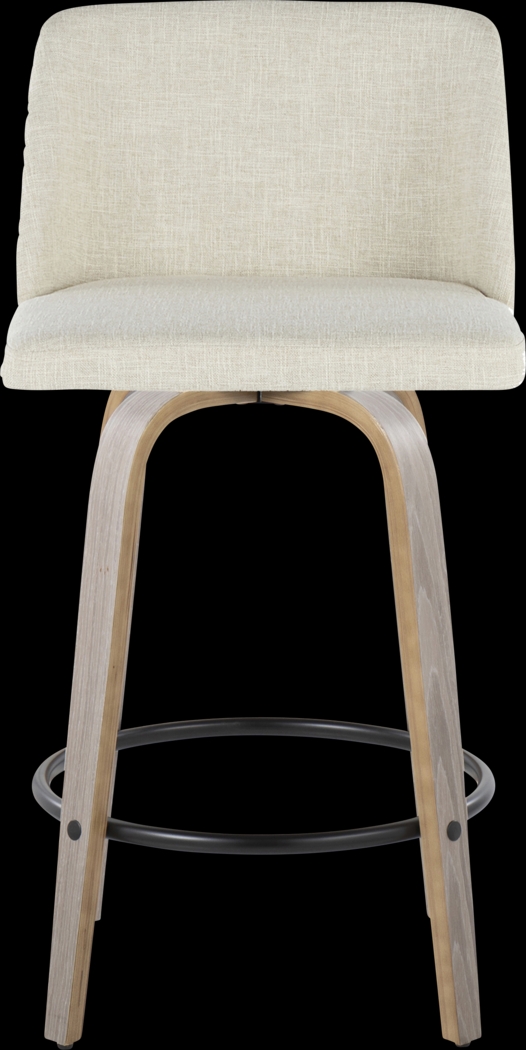 Wymering III Beige Swivel Counter Height Stool, Set of 2 - Thumbnail - Image 7