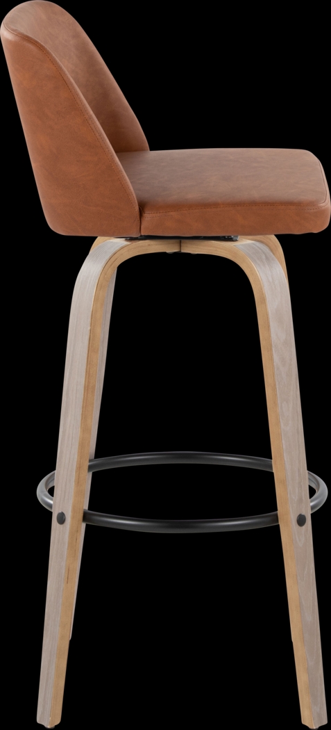 Wymering III Camel Swivel Barstool, Set of 2 - Thumbnail - Image 4