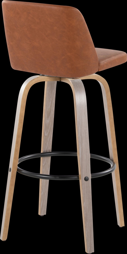 Wymering III Camel Swivel Barstool, Set of 2 - Thumbnail - Image 5