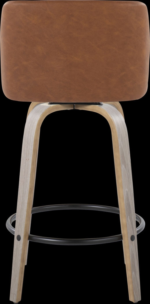 Wymering III Camel Swivel Counter Height Stool, Set of 2 - Thumbnail - Image 6