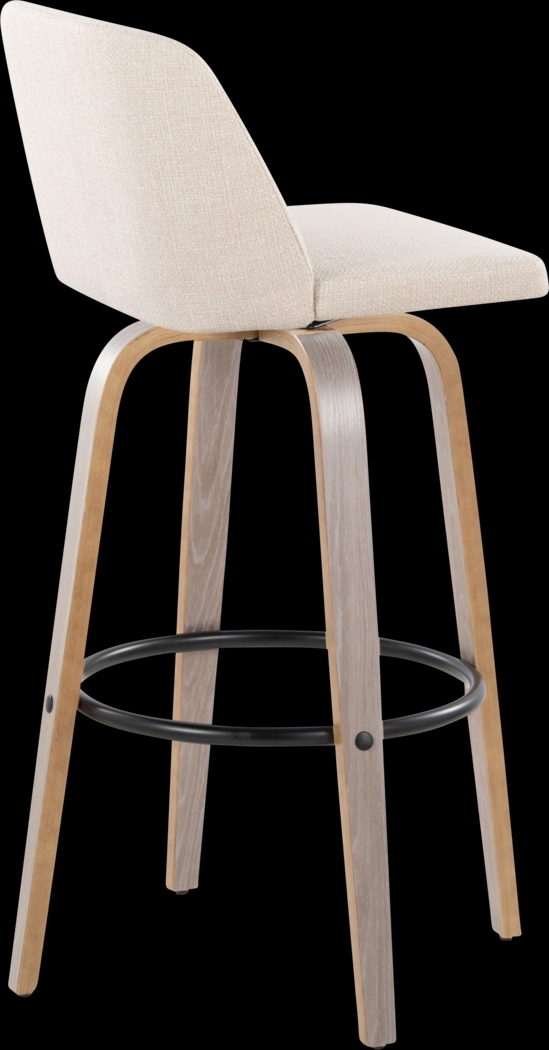 Wymering III Cream Swivel Barstool, Set of 2 - Thumbnail - Image 5