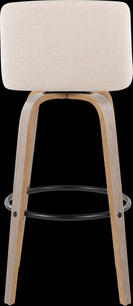 Wymering III Cream Swivel Barstool, Set of 2 - Thumbnail - Image 6