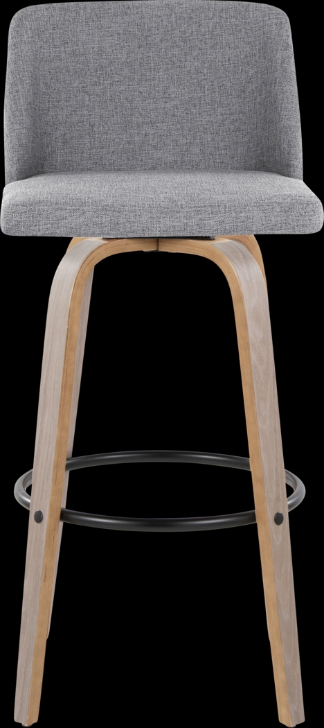 Wymering III Gray Swivel Barstool, Set of 2 - Thumbnail - Image 7