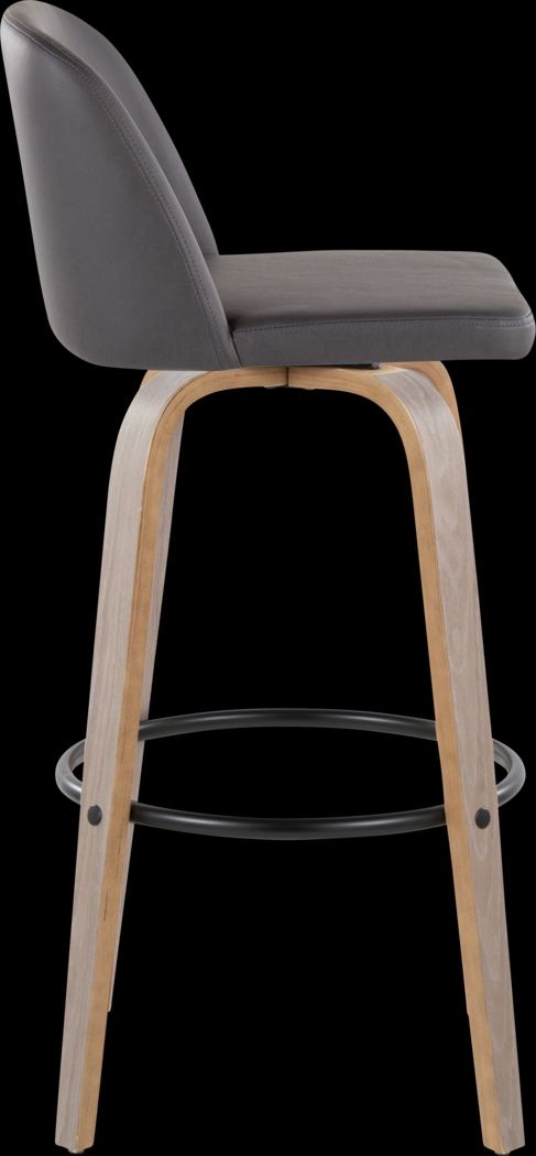Wymering III Gray Swivel Barstool, Set of 2 - Thumbnail - Image 4