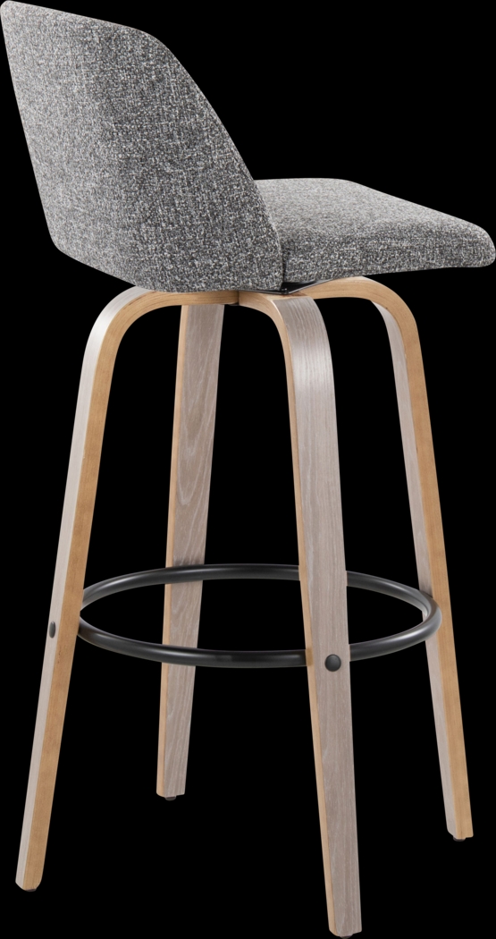 Wymering III Light Gray Swivel Barstool, Set of 2 - Thumbnail - Image 5