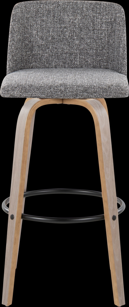 Wymering III Light Gray Swivel Barstool, Set of 2 - Thumbnail - Image 7