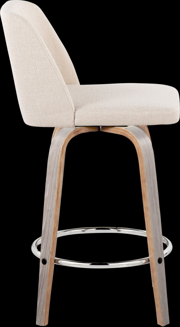 Wymering IV Cream Swivel Counter Height Stool, Set of 2 - Thumbnail - Image 4