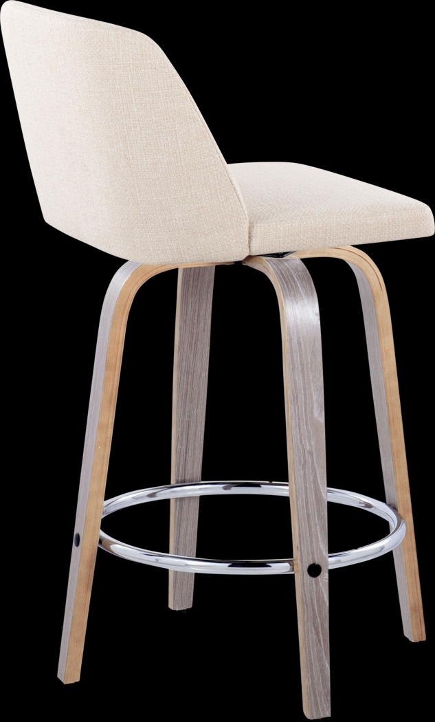 Wymering IV Cream Swivel Counter Height Stool, Set of 2 - Thumbnail - Image 5