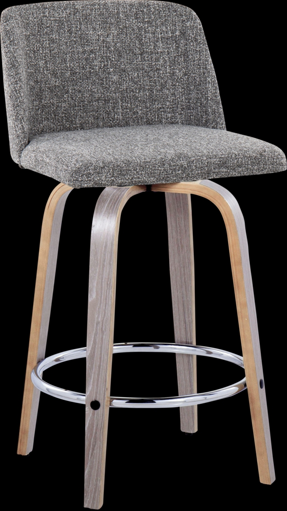Wymering IV Gray Swivel Counter Height Stool, Set of 2 - Thumbnail - Image 3