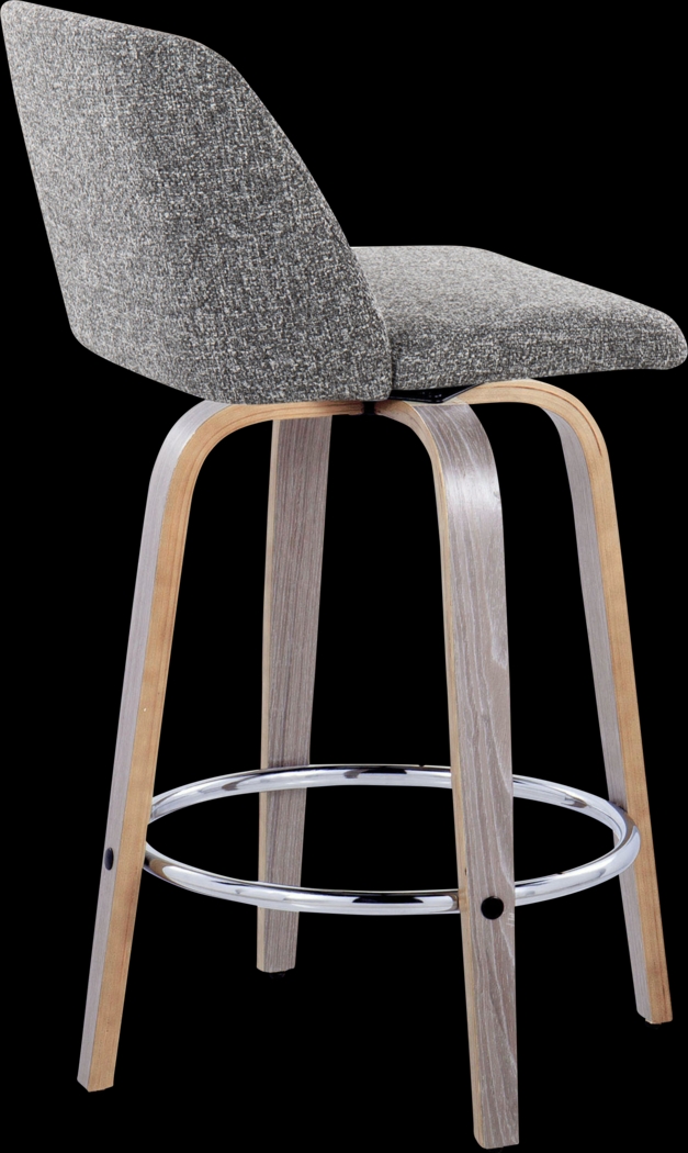 Wymering IV Gray Swivel Counter Height Stool, Set of 2 - Thumbnail - Image 5