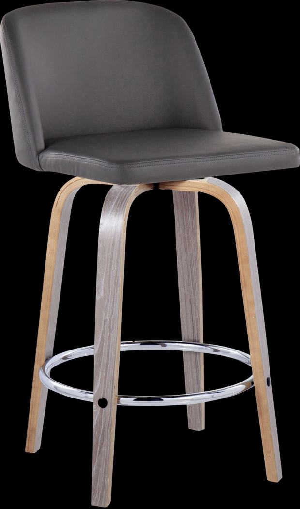 Wymering IV Gray Swivel Counter Height Stool, Set of 2 - Thumbnail - Image 3