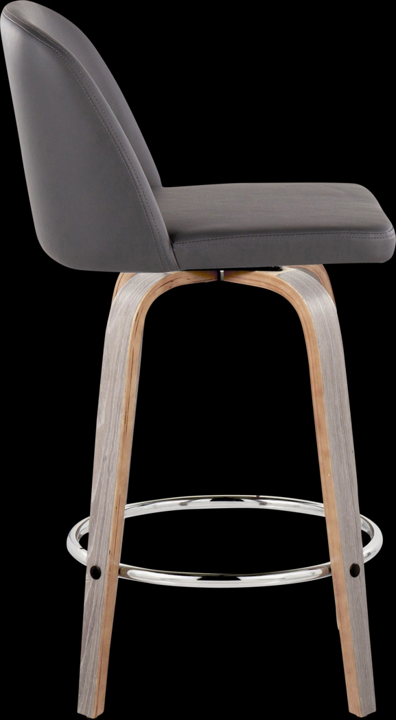 Wymering IV Gray Swivel Counter Height Stool, Set of 2 - Thumbnail - Image 4