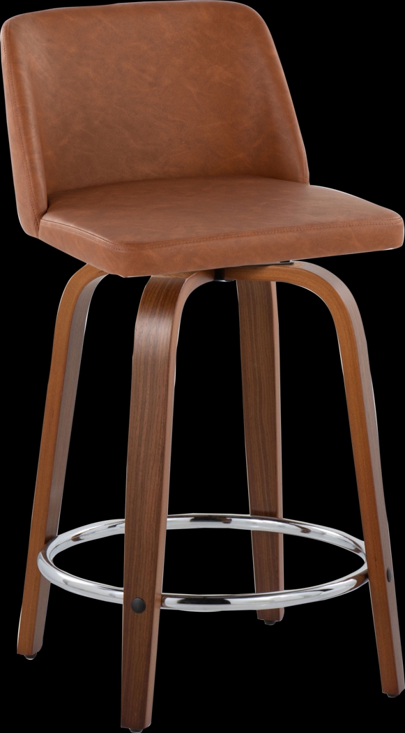 Wymering IX Camel Swivel Counter Height Stool, Set of 2 - Thumbnail - Image 6