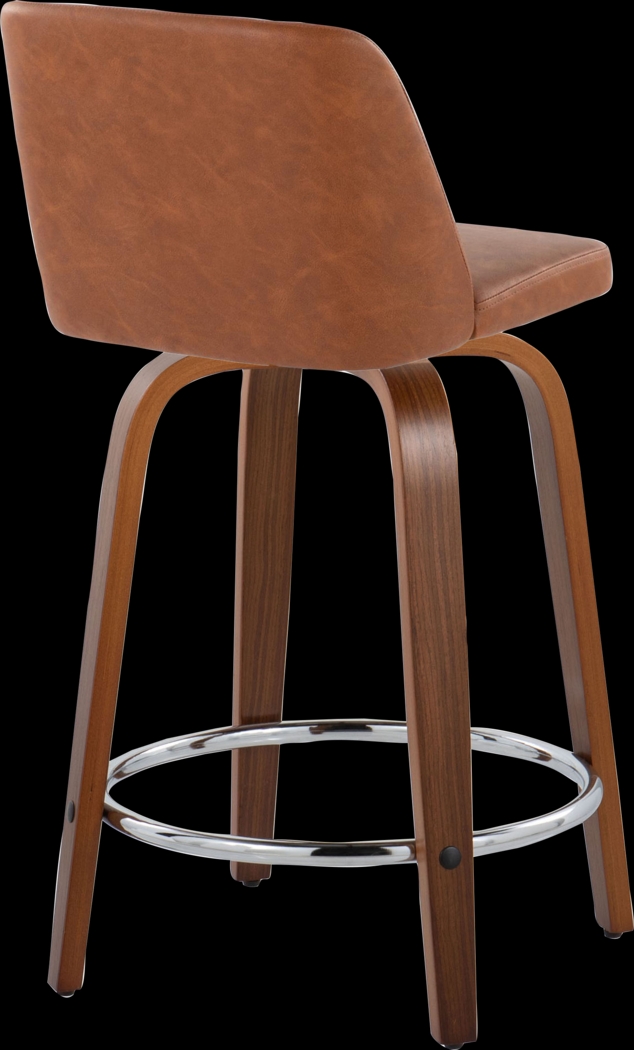 Wymering IX Camel Swivel Counter Height Stool, Set of 2 - Thumbnail - Image 8