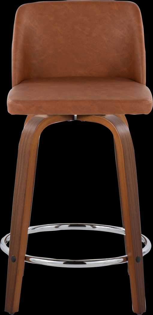 Wymering IX Camel Swivel Counter Height Stool, Set of 2 - Thumbnail - Image 10