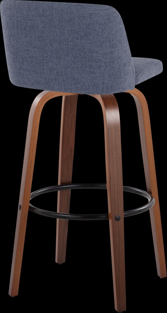 Wymering V Blue Swivel Barstool, Set of 2 - Thumbnail - Image 5