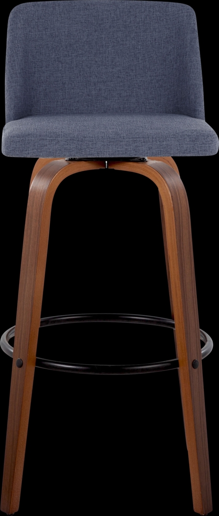 Wymering V Blue Swivel Barstool, Set of 2 - Thumbnail - Image 7