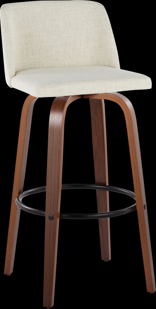 Wymering V Cream Swivel Barstool, Set of 2 - Thumbnail - Image 3