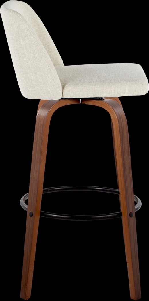 Wymering V Cream Swivel Barstool, Set of 2 - Thumbnail - Image 4