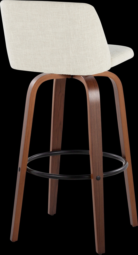 Wymering V Cream Swivel Barstool, Set of 2 - Thumbnail - Image 5