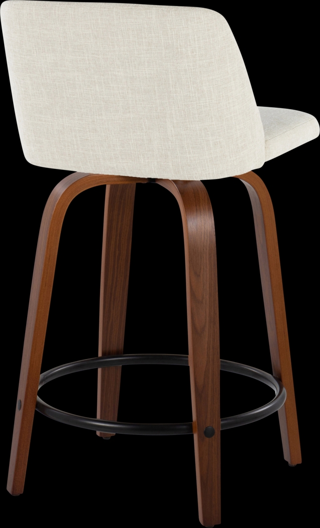 Wymering V Cream Swivel Counter Height Stool, Set of 2 - Thumbnail - Image 5