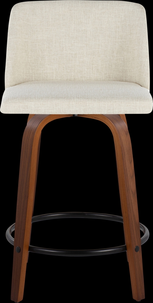 Wymering V Cream Swivel Counter Height Stool, Set of 2 - Thumbnail - Image 7